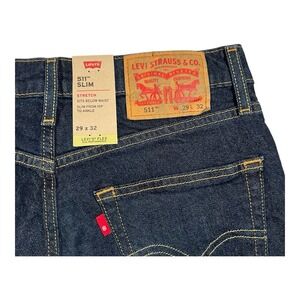 NWT Levi's‎ 511 Slim Fit Jeans Men's W29 L32 Dark Blue Flex Stretch Denim $69.50